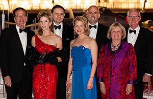 Michael Salem, MD, National Jewish Health President and CEO, with Beaux Arts Ball Grand Marshals Colleen and Javier Baz, Sheila and Hassan Salem, and Sharon and Lanny Martin. Photo by Jason Grubb.