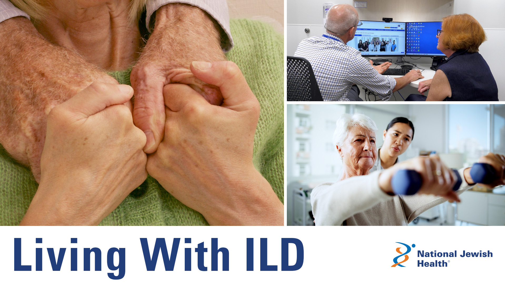 Living with ILD image. No information just graphic