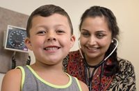 asthma pediatric patient and doctor