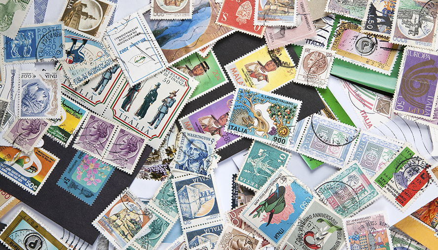 Collectible items like stamps and figurines.
