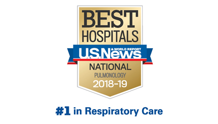 National Jewish Health has been named the #1 respiratory hospital in the nation by U.S. News & World Report in its 2018 Best Hospitals rankings.